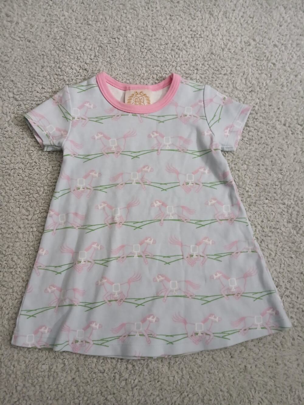 Beaufort Bonnet Pink Pony Dress  Girls Size 18-24 months Short Sleeve Play Dress